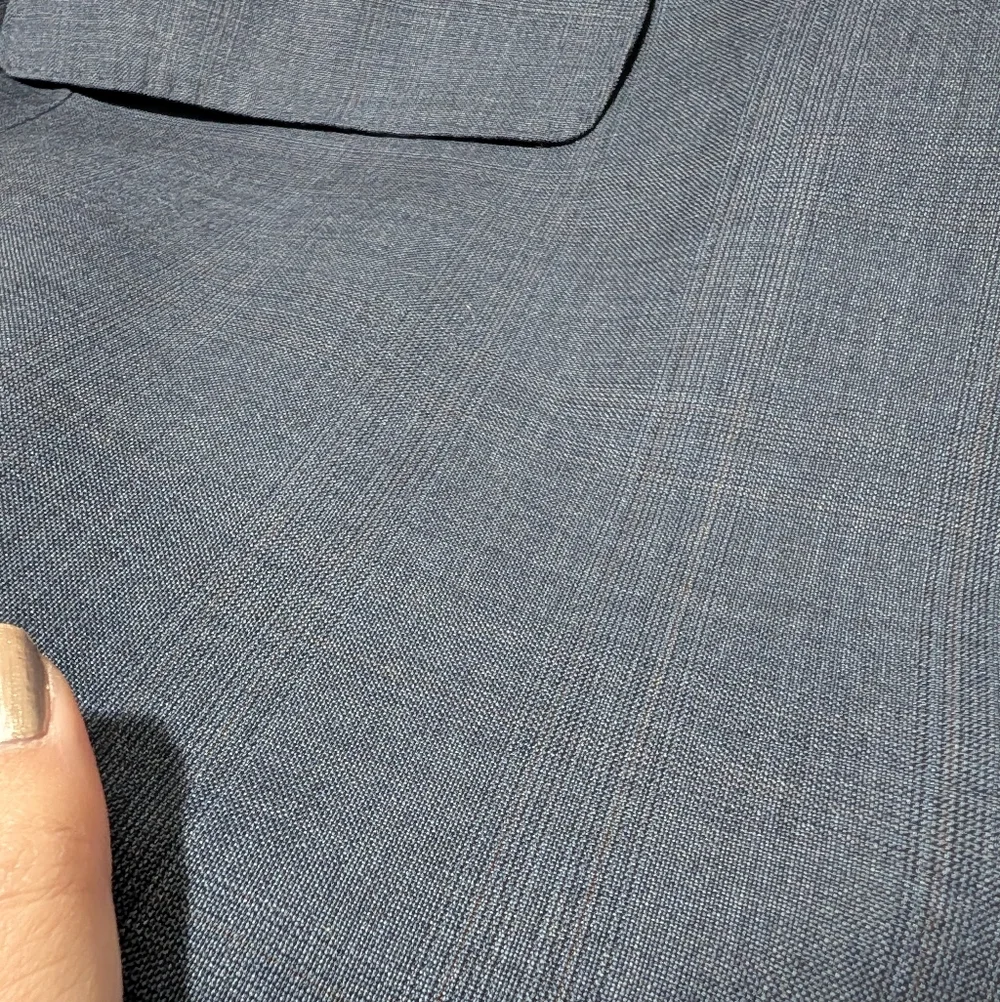 Jos A Bank Patterned Suit Jacket Blue Men's 43R Wool